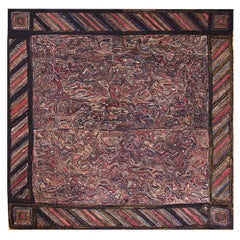 Abstrakter amerikanischer Kapuzenteppich mit Kapuze aus den 1930er Jahren ( 9''2 x 9''2 - 280 x 280 cm)