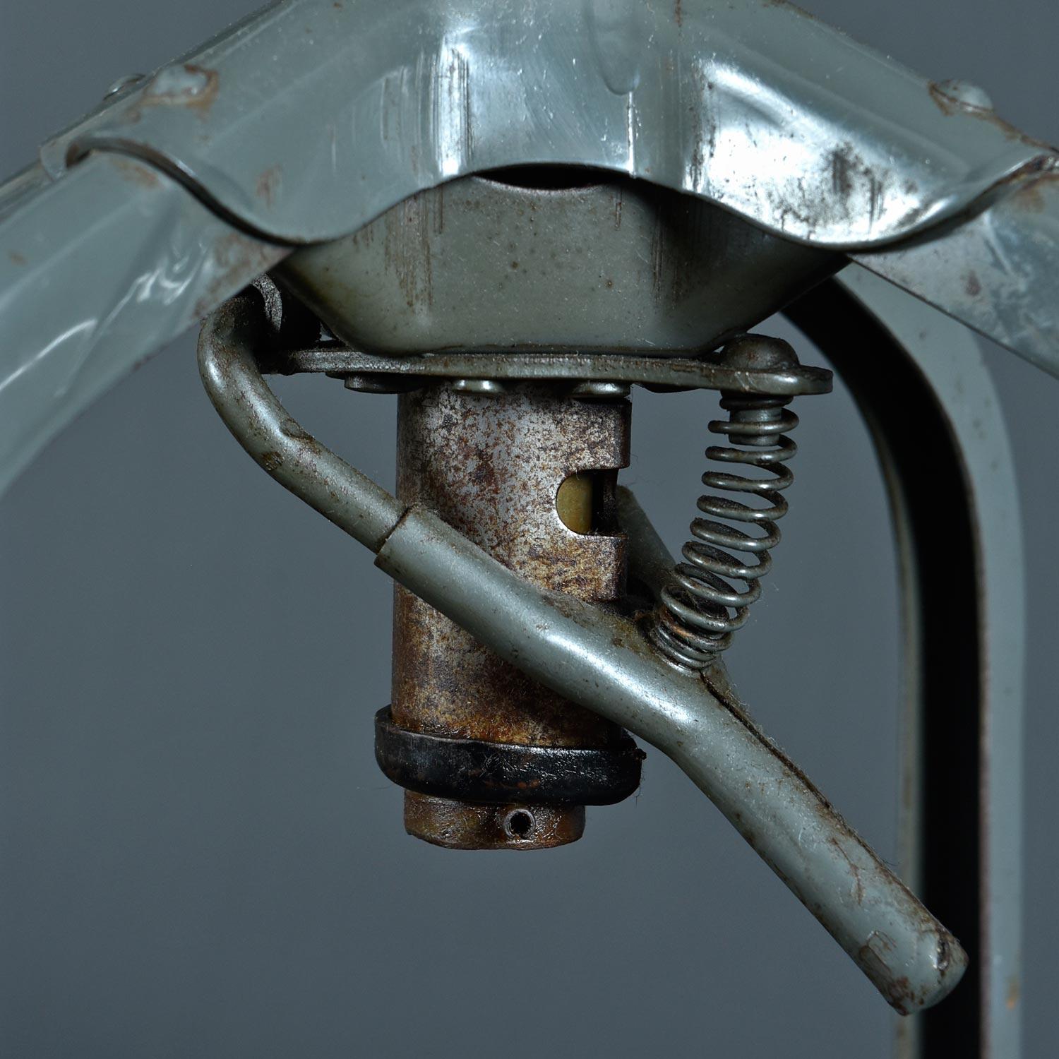 20th Century 1930's Adjustable Swivel Oak Seat Backless Industrial Toledo Workshop Stool