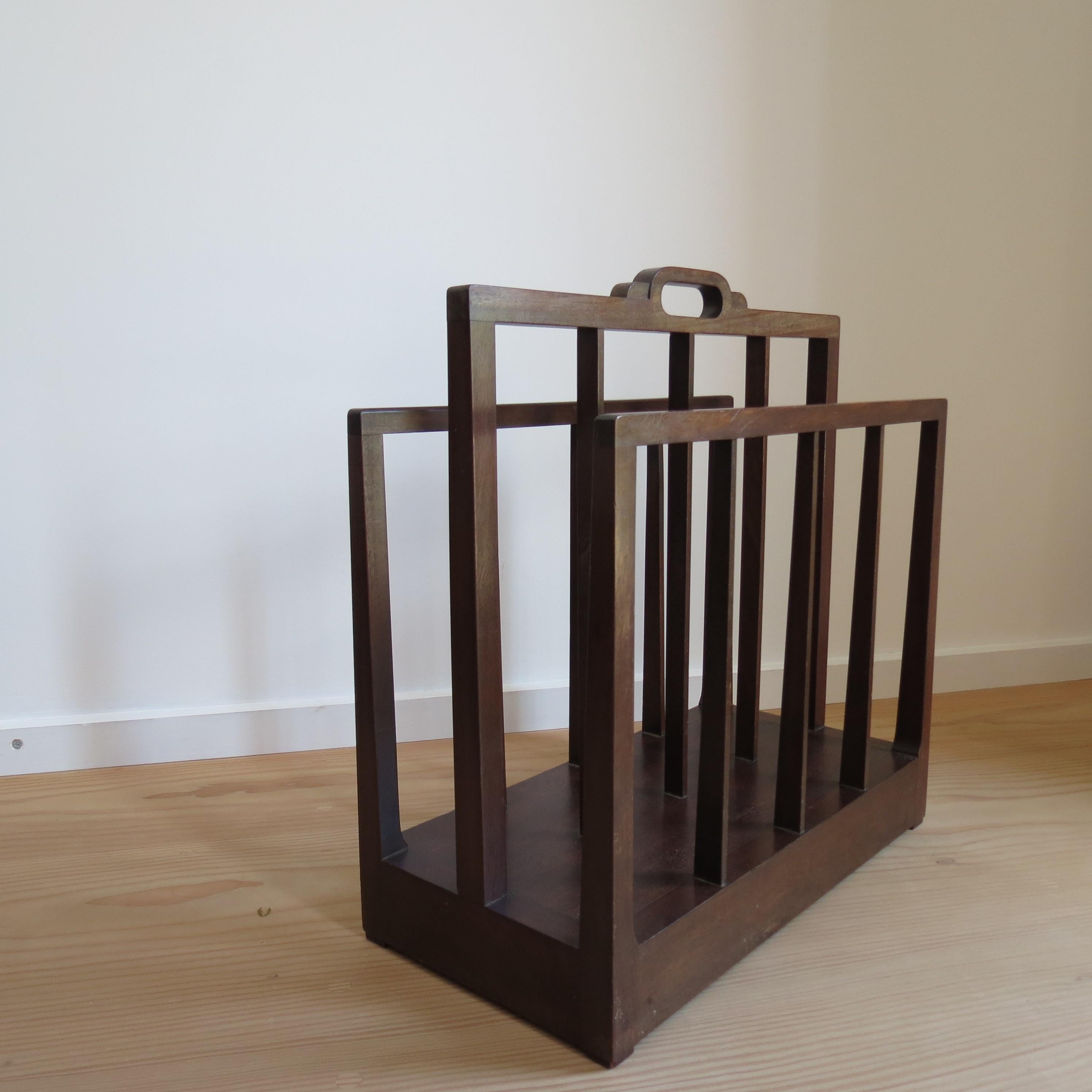 1930s Afrormosia Modernist Magazine Rack in vendita 4