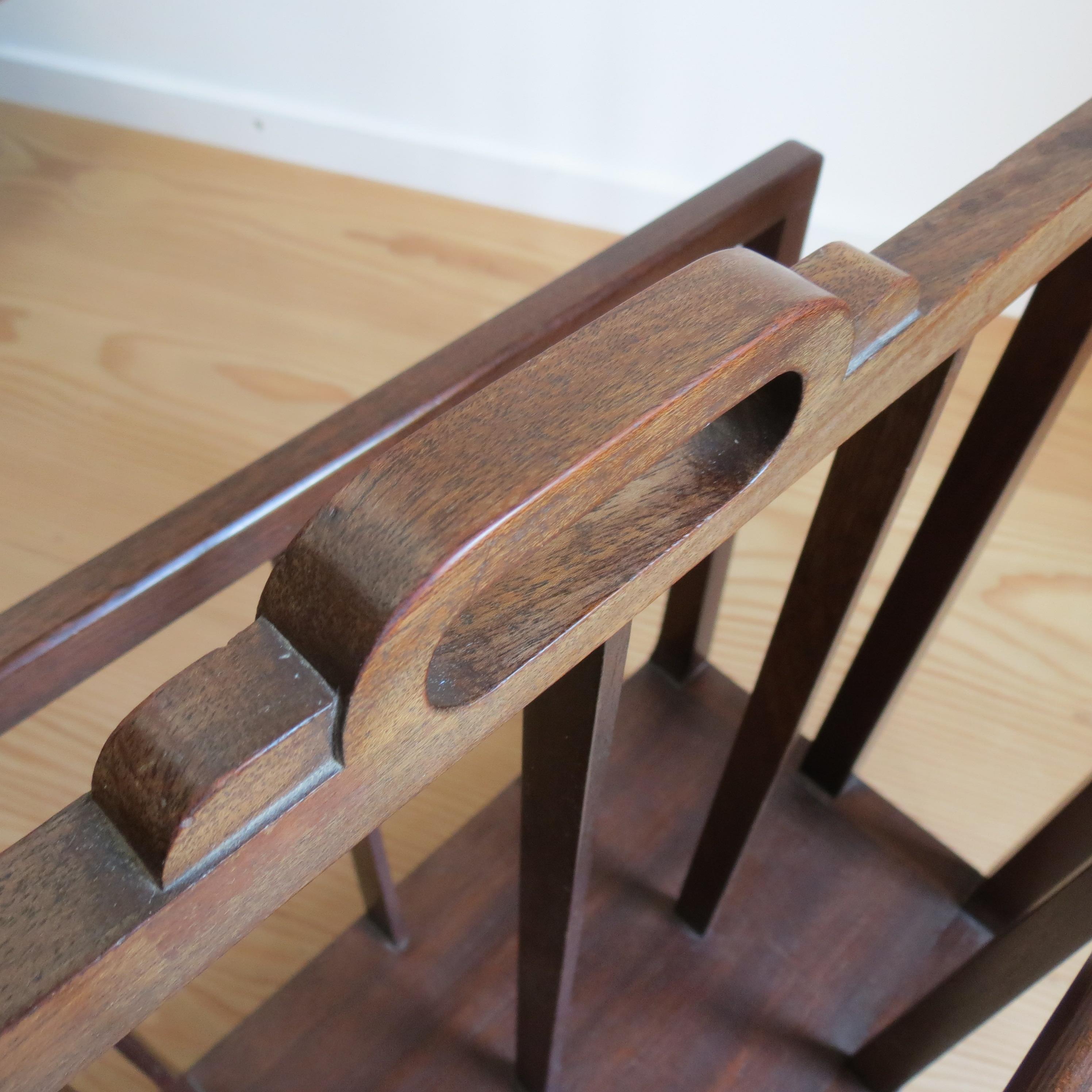 1930s Afrormosia Modernist Magazine Rack in vendita 5