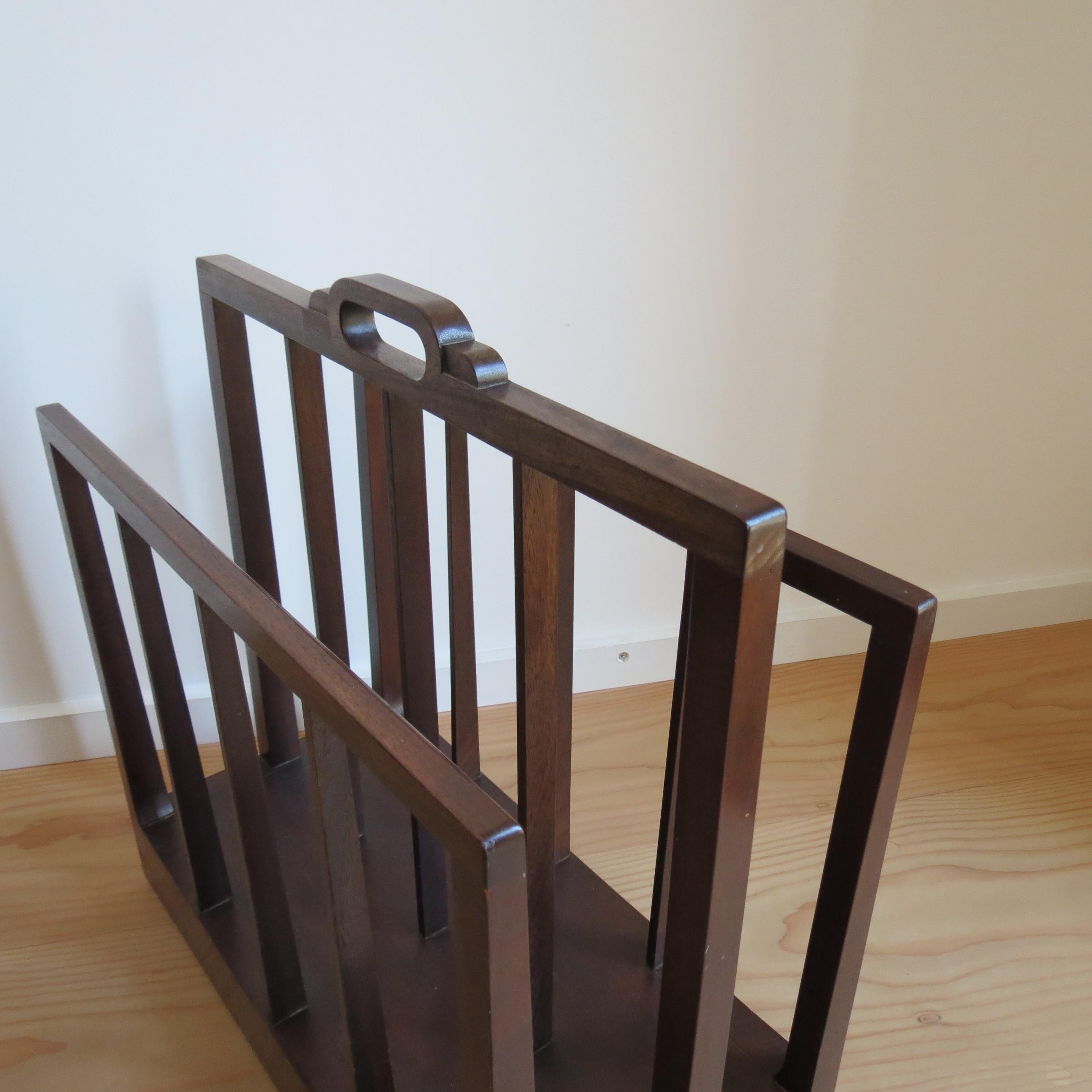 1930s Afrormosia Modernist Magazine Rack in vendita 1