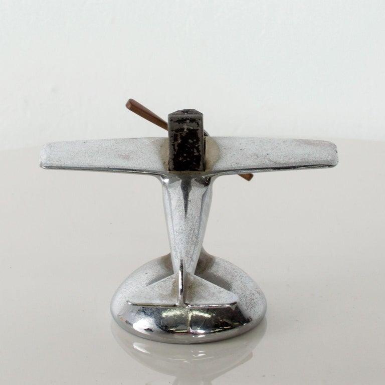 Mid-20th Century 1930s Airflame Chrome Airplane Table Cigarette Lighter Art Deco