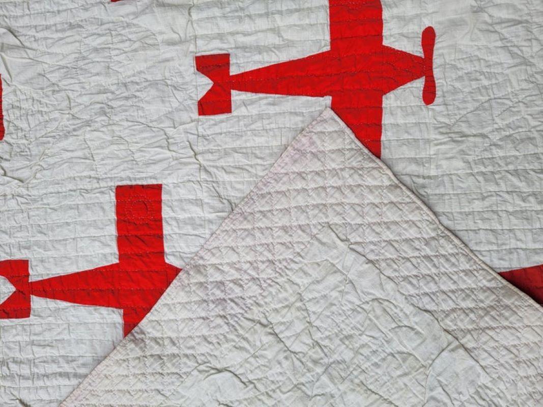Colcha de apliques de aviones de los años 30 en Bueno estado para la venta en Los Angeles, CA
