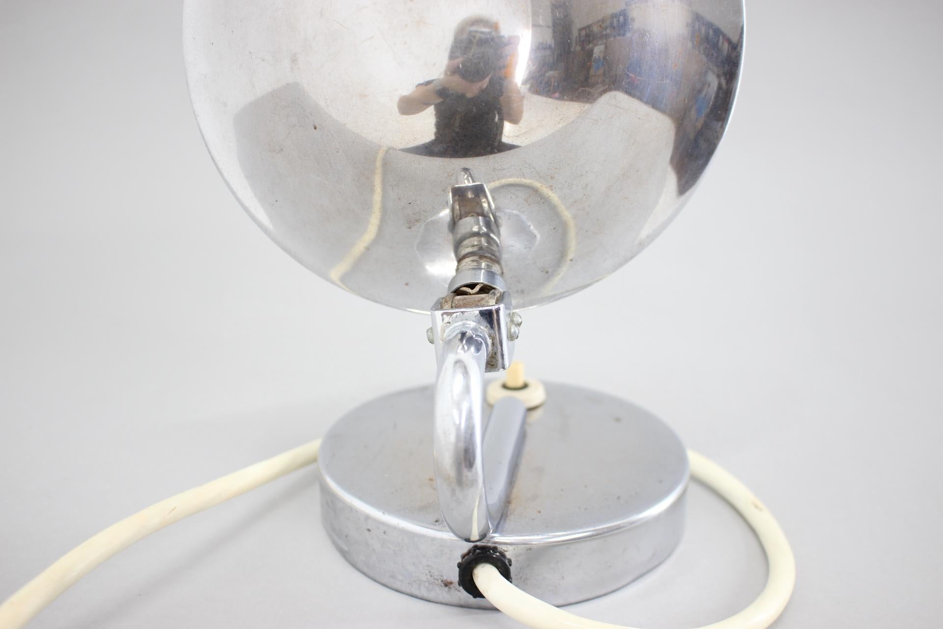 1930s Aluminium Table Lamp, Czechoslovakia For Sale 6