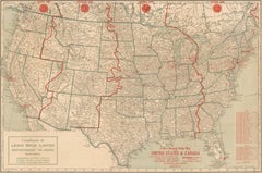 1930s AM Radio Map of US, Canada, Cuba, Mexico – Stations & Frequencies