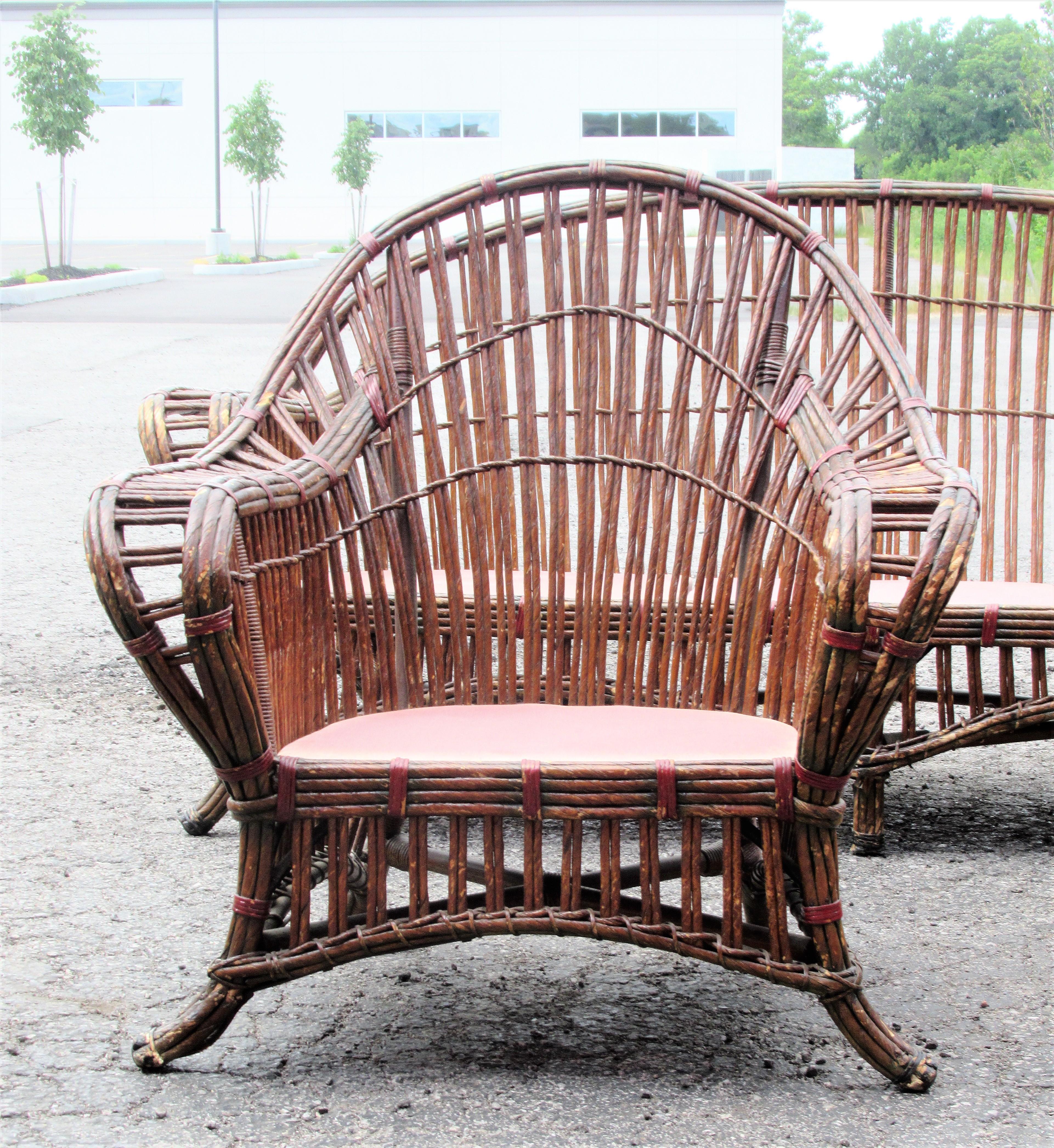 1930's American Art Deco Wicker Set 7