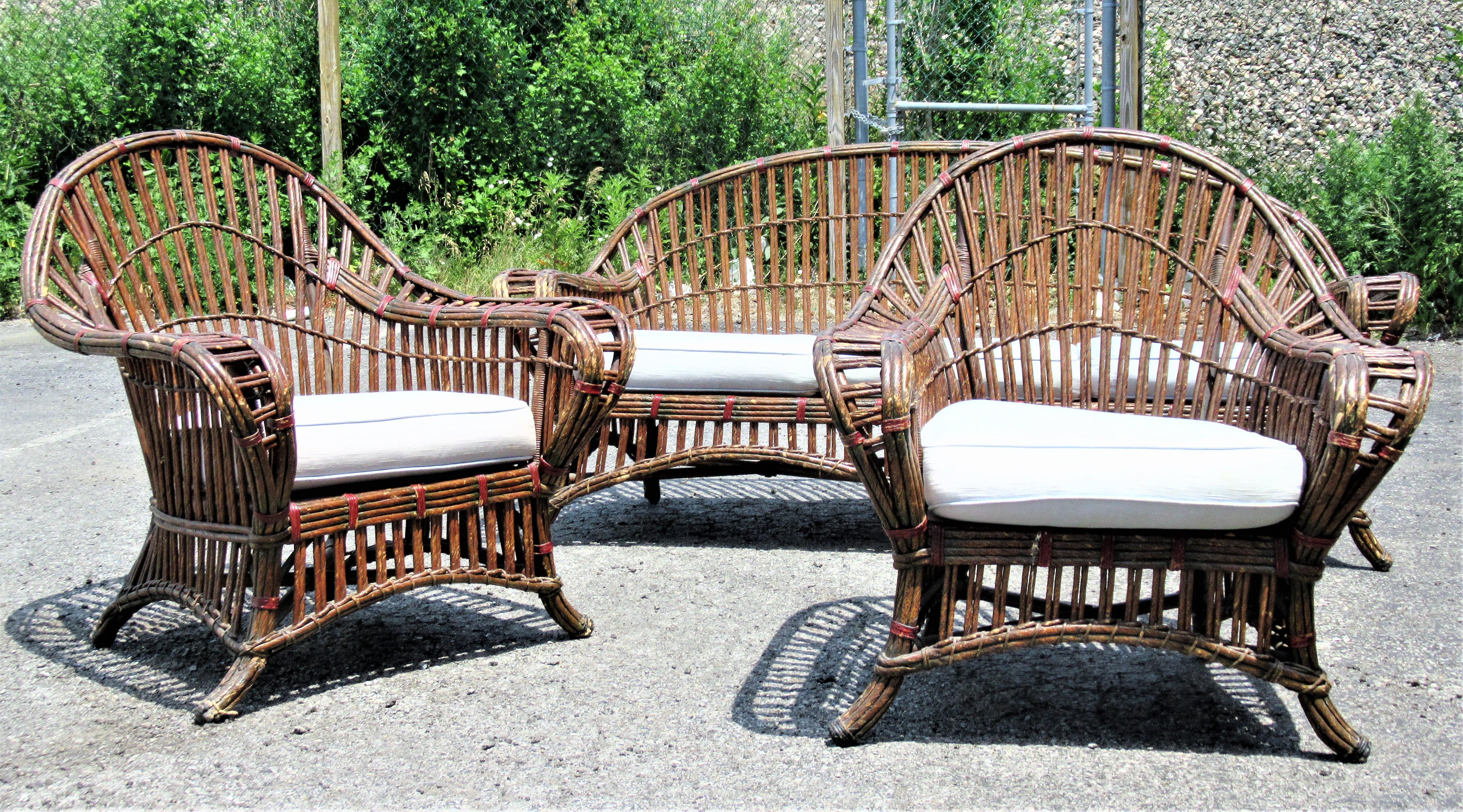 1930's American Art Deco Wicker Set 14