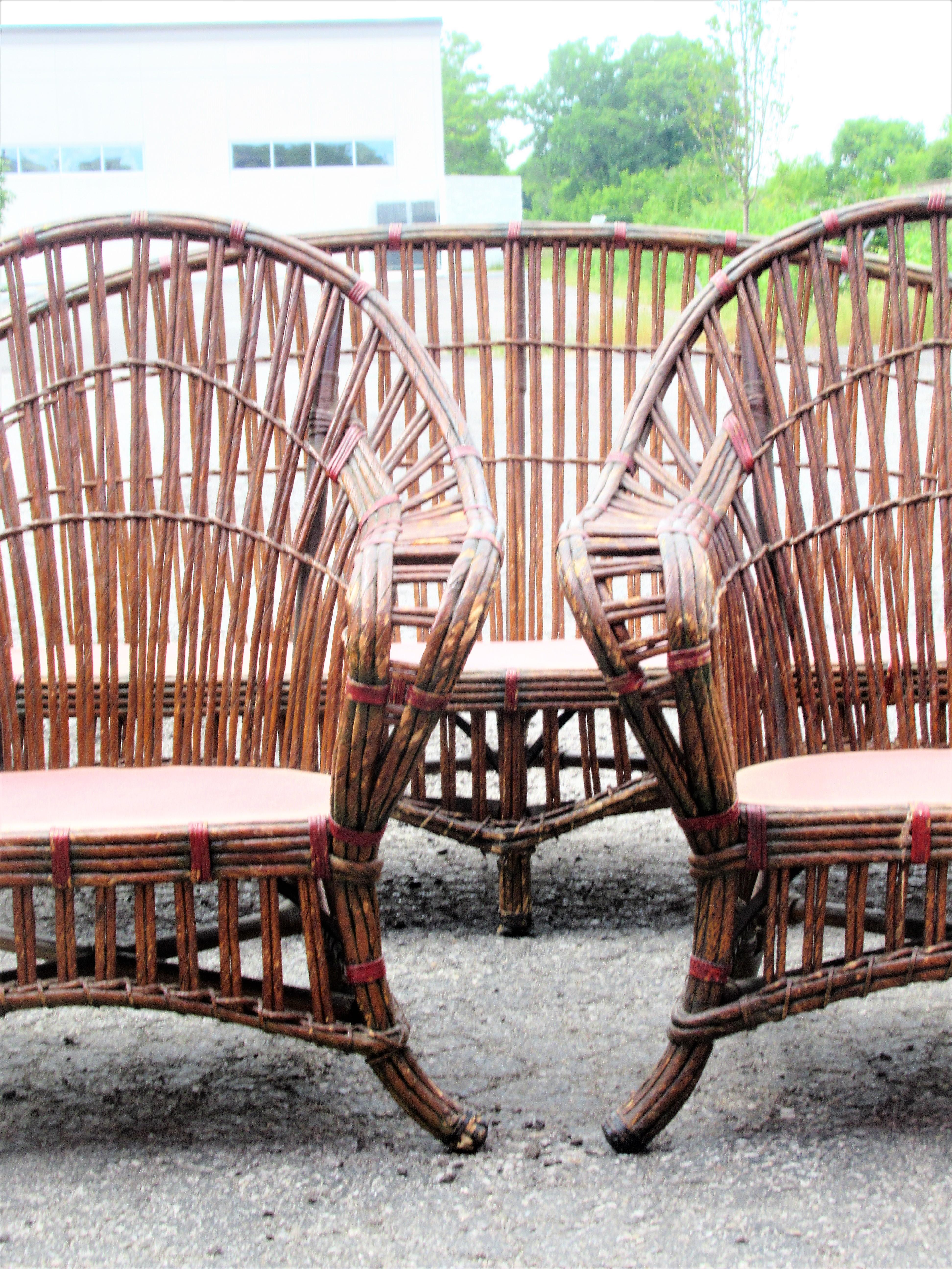 1930's American Art Deco Wicker Set In Good Condition In Rochester, NY