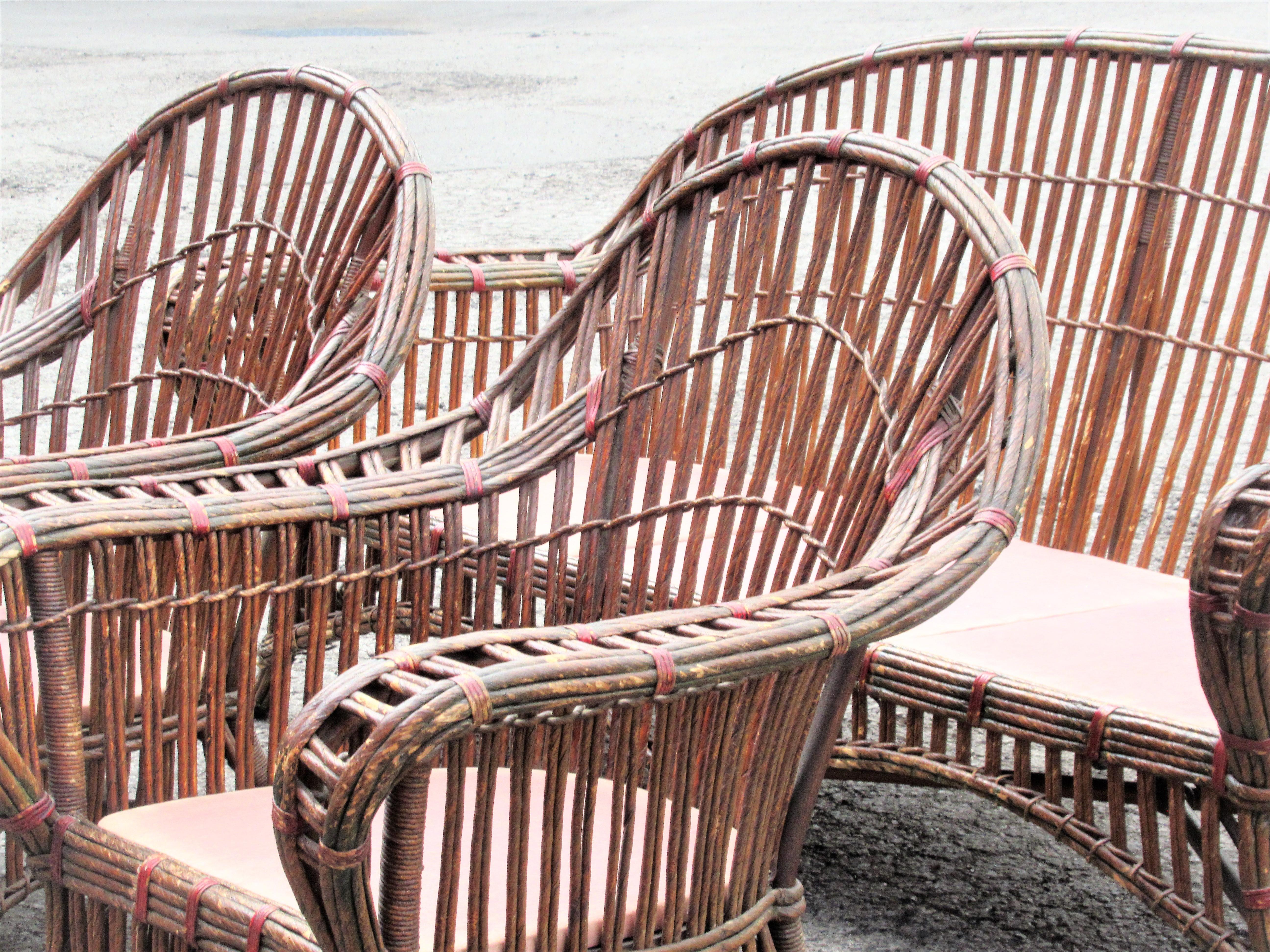 1930's American Art Deco Wicker Set 2