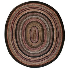 Tappeto americano intrecciato degli anni '30 ( 8'10 x 9'9" - 270 x 297 cm )