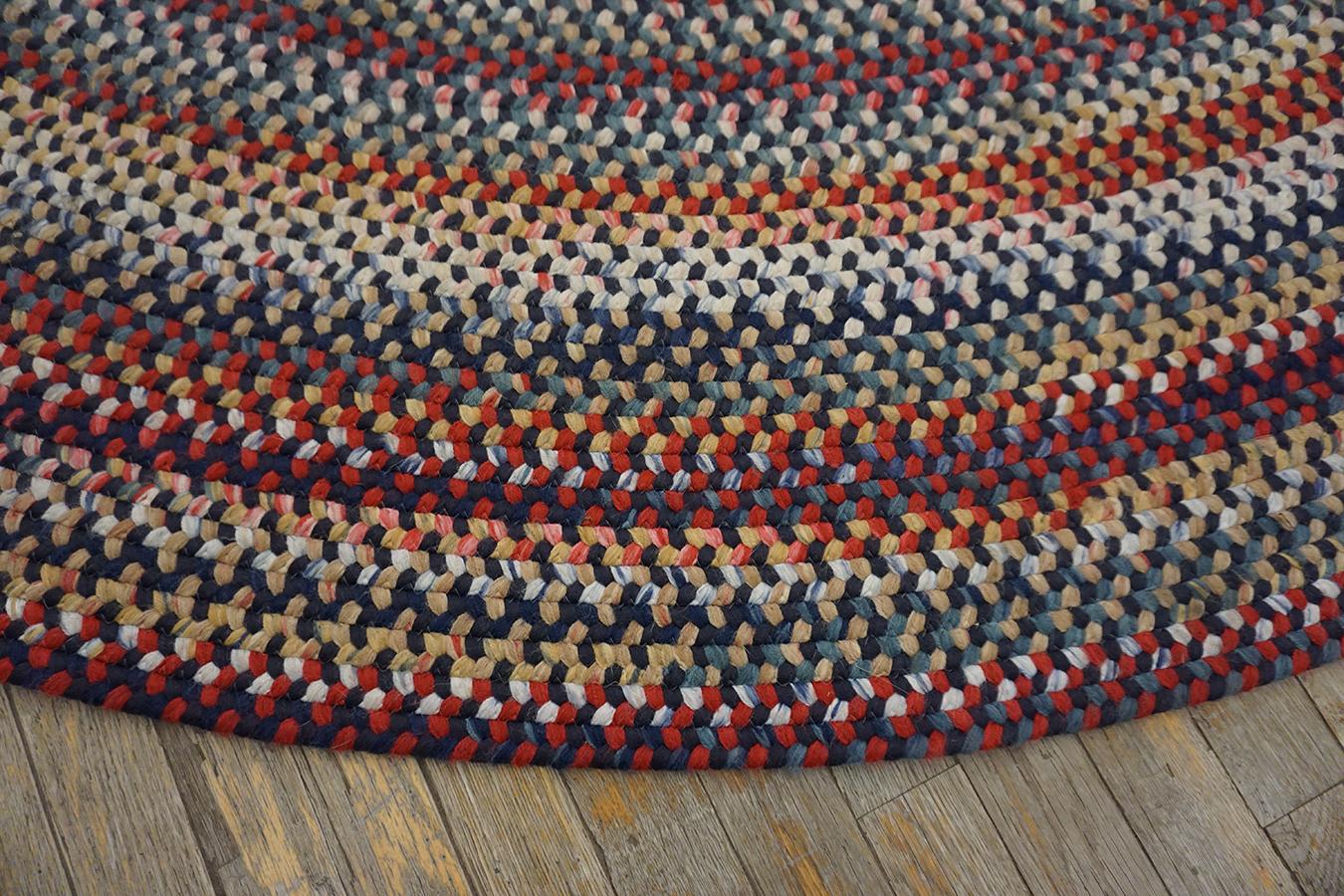 1930s American Braided Rug ( 8' R - 245 R ) For Sale 5