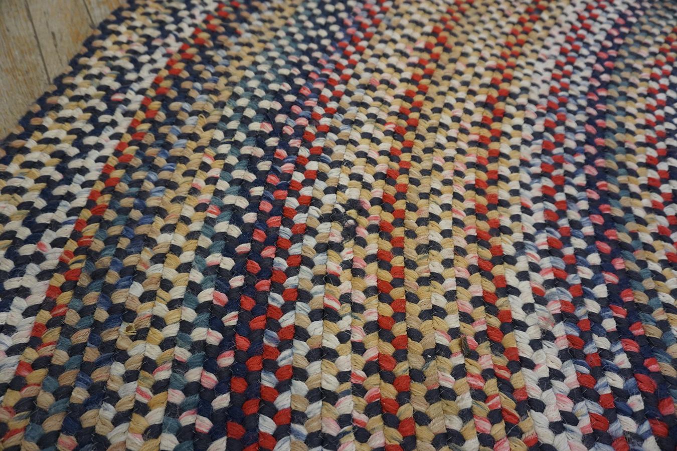 1930s American Braided Rug ( 8' R - 245 R ) For Sale 3