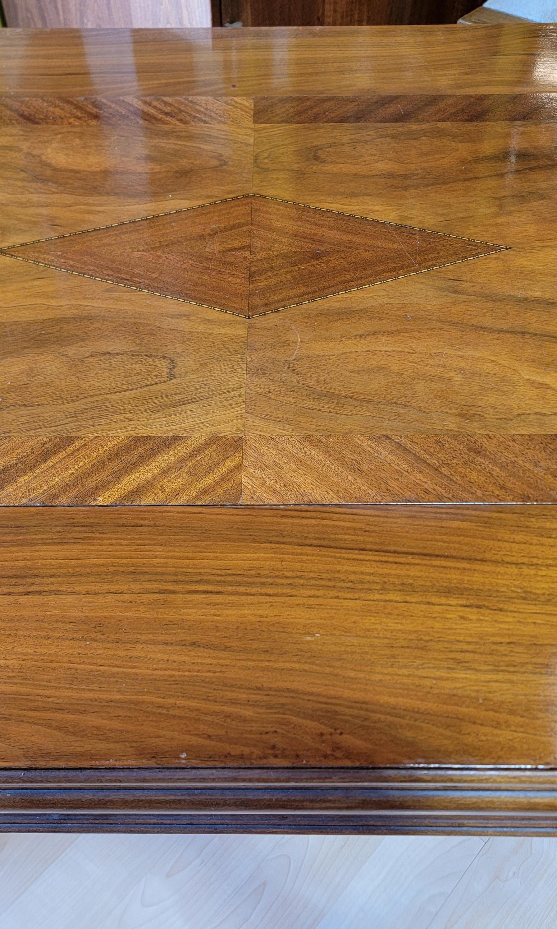 Amerikanischer Konsolentisch aus den 1930er Jahren mit Schubladen-Esstischumbau im Angebot 5