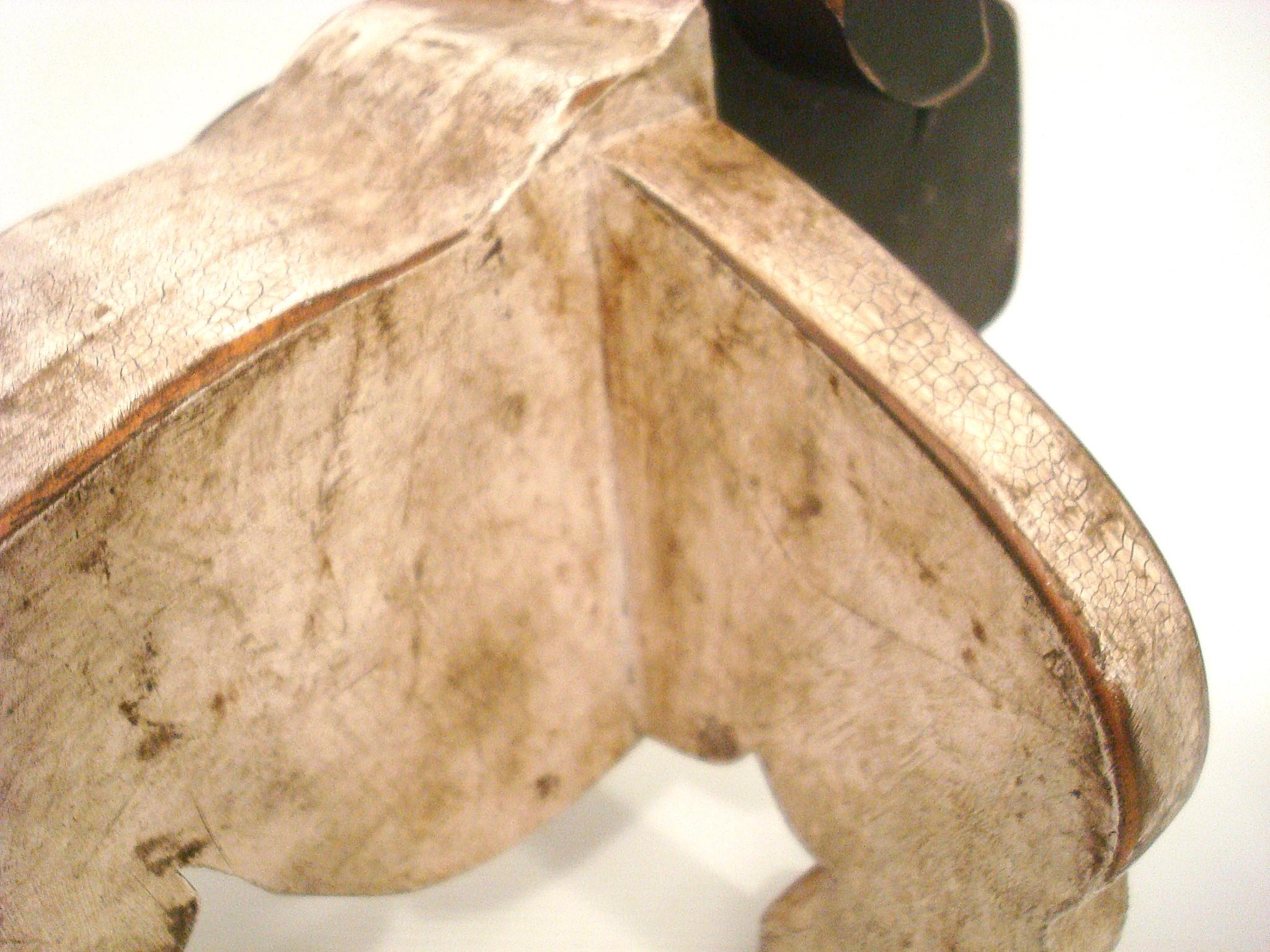 1930's American Folk Art Wooden Bulldog Sculpture For Sale 2
