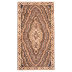 Tappeto americano con ganci degli anni '30 ( 2'10" x 5'5" - 86 x 165 cm )