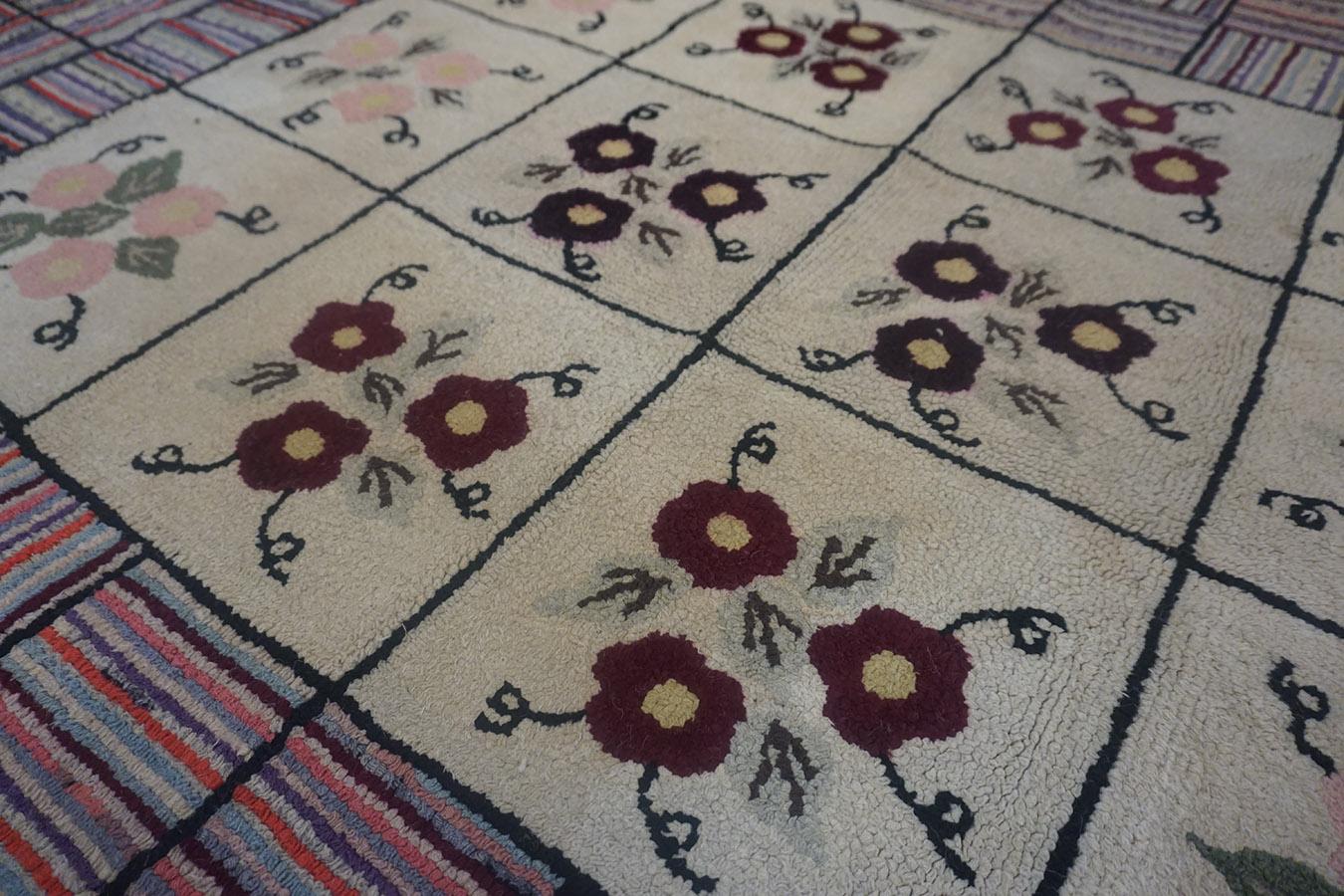 1930s American Hooked Rug 4'8