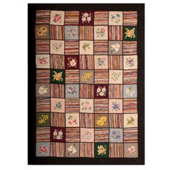Tapis crocheté américain des années 1930 ( 6' x 8'4" - 183 x 254 )