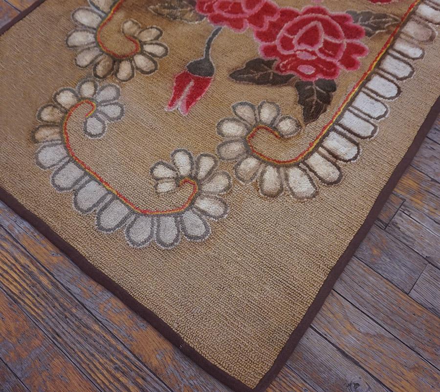 1930er Jahre American Hooked Rug, Größe: 2' 3