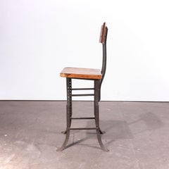 1930s American Industrial High Work Stool or Chair