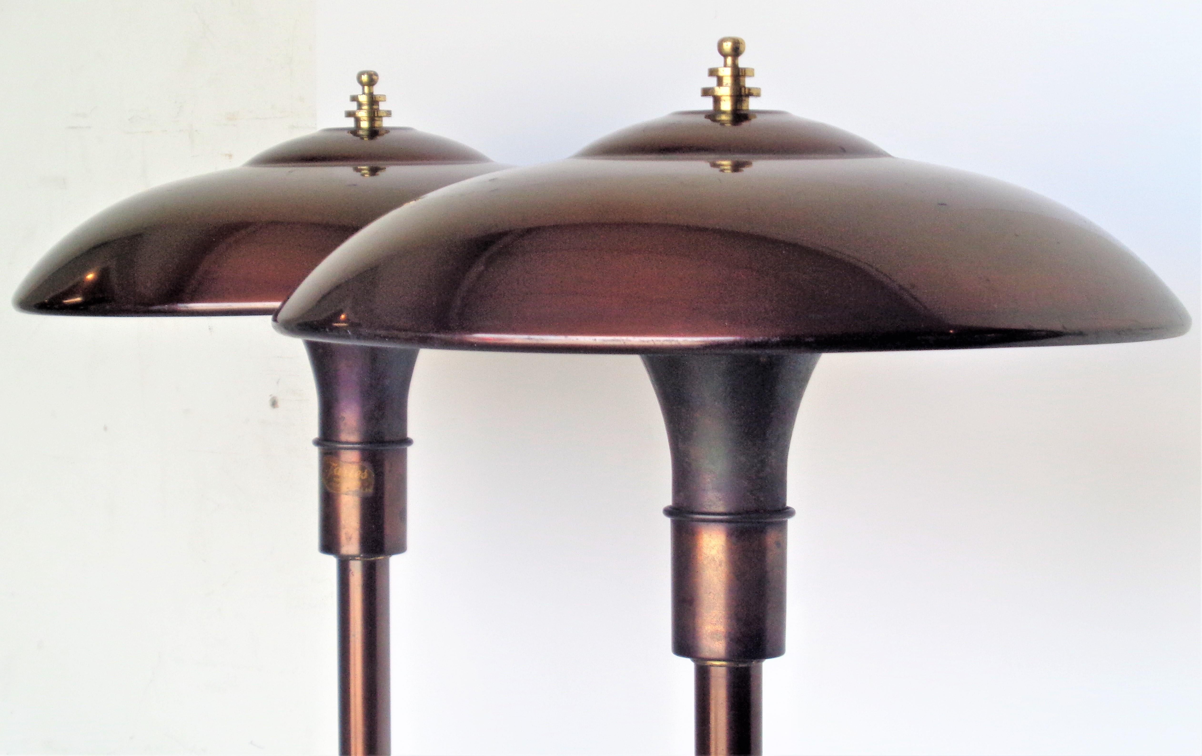 Art Deco 1930's American Machine Age Lamps, Bert Dickerson Faries Manufacturing