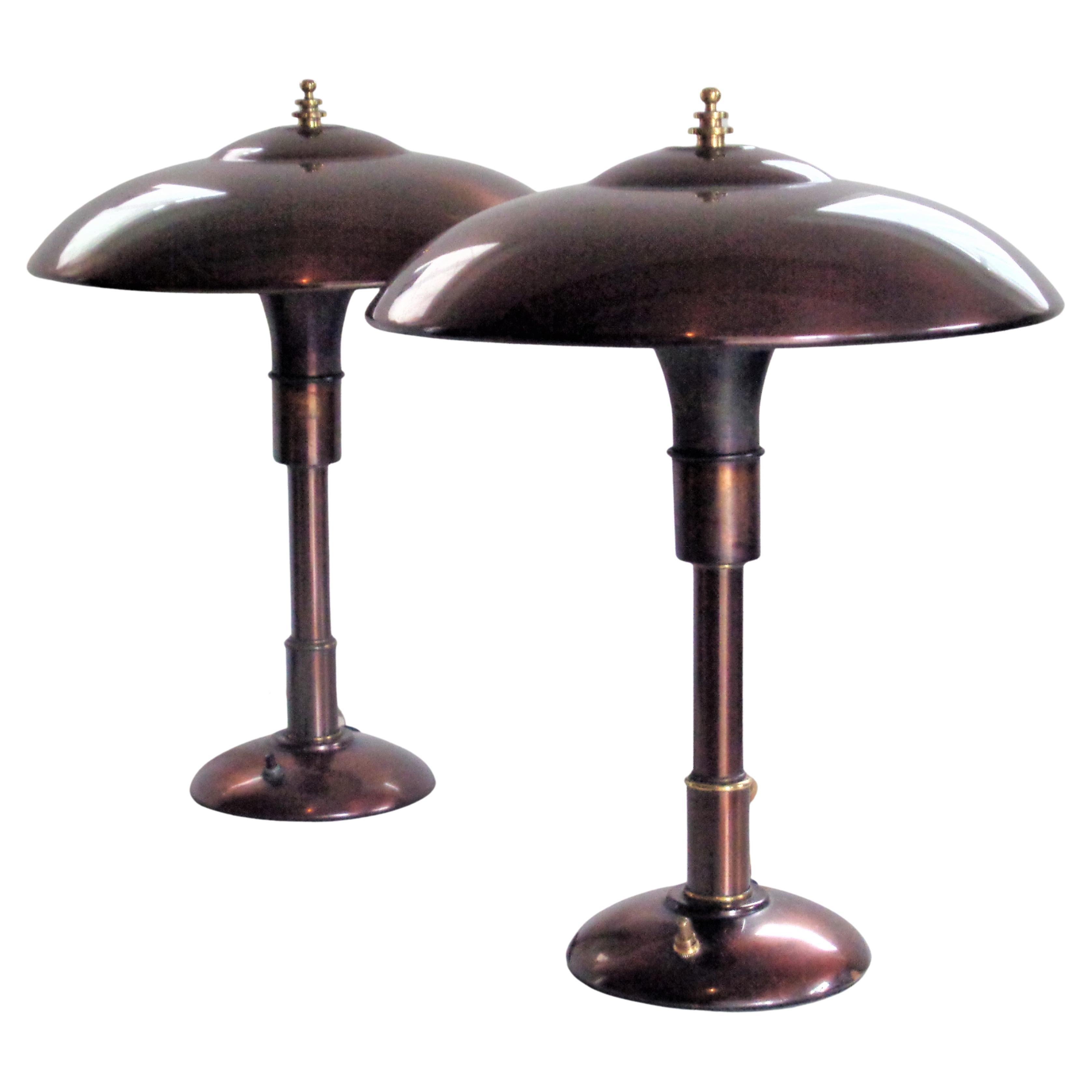 1930's American Machine Age Lamps, Bert Dickerson Faries Manufacturing
