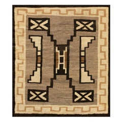 Amerikanischer Navajo-Teppich aus den 1930er Jahren ( 3' 2'' x 3' 6'' - 97 x 107 cm)
