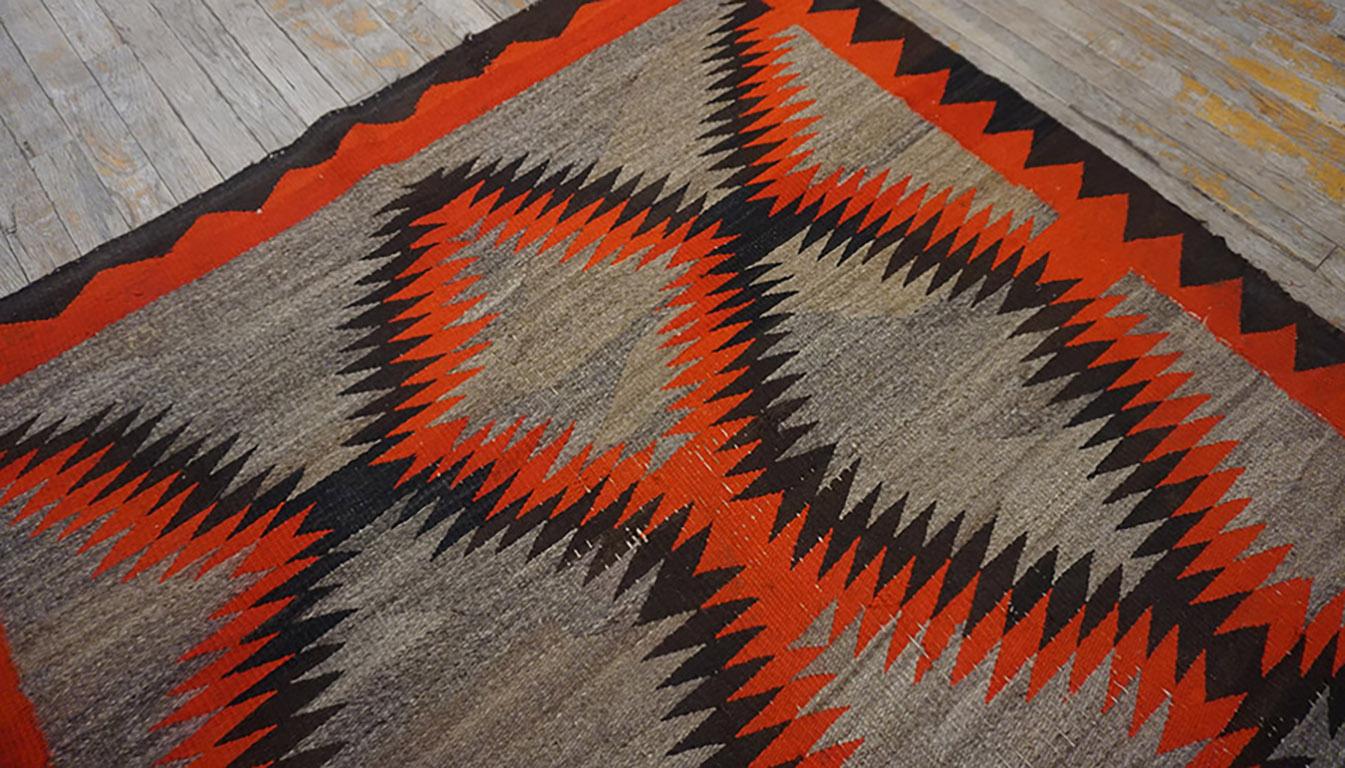 Tapis Navajo américain des années 1930 	4' 4