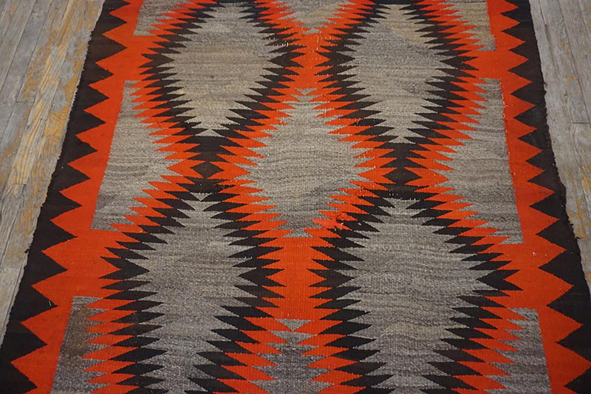 Tapis Navajo américain des années 1930 	4' 4