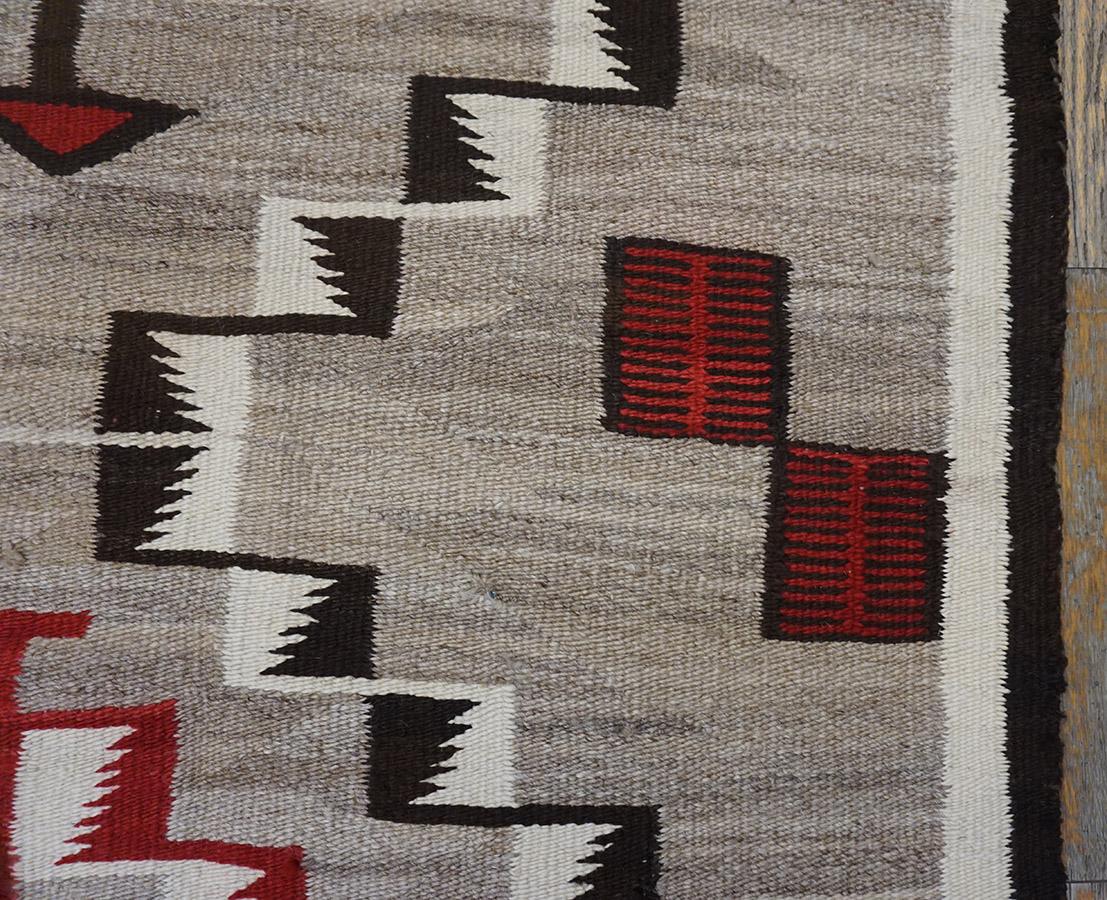 1930s American Navajo Carpet with Storm Pattern For Sale 9