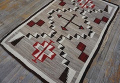 1930s American Navajo Carpet with Storm Pattern