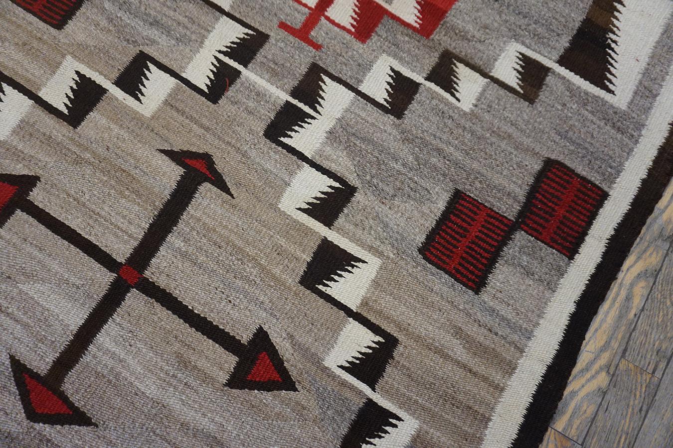 Mid-20th Century 1930s American Navajo Carpet with Storm Pattern For Sale