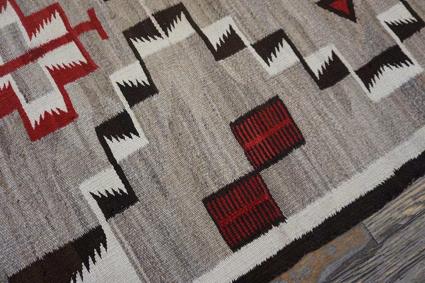 1930s American Navajo Carpet with Storm Pattern For Sale 1
