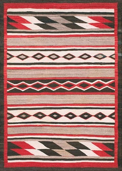 1930s American Navajo Chinle Carpet ( 4' x 5'5" - 122 x 165 )