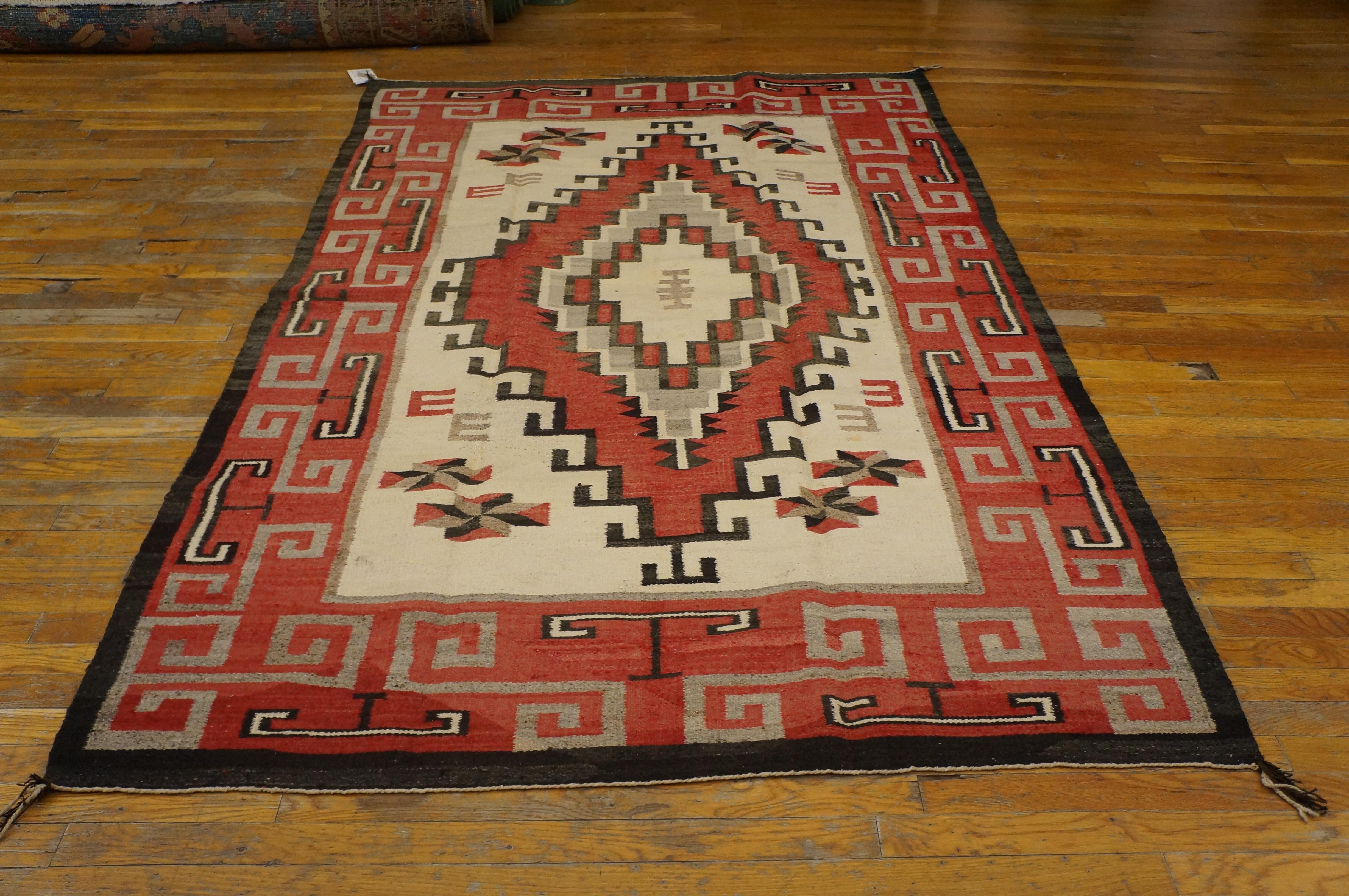 Wool 1930s American Navajo Ganado Carpet Carpet ( 5' x 7'5