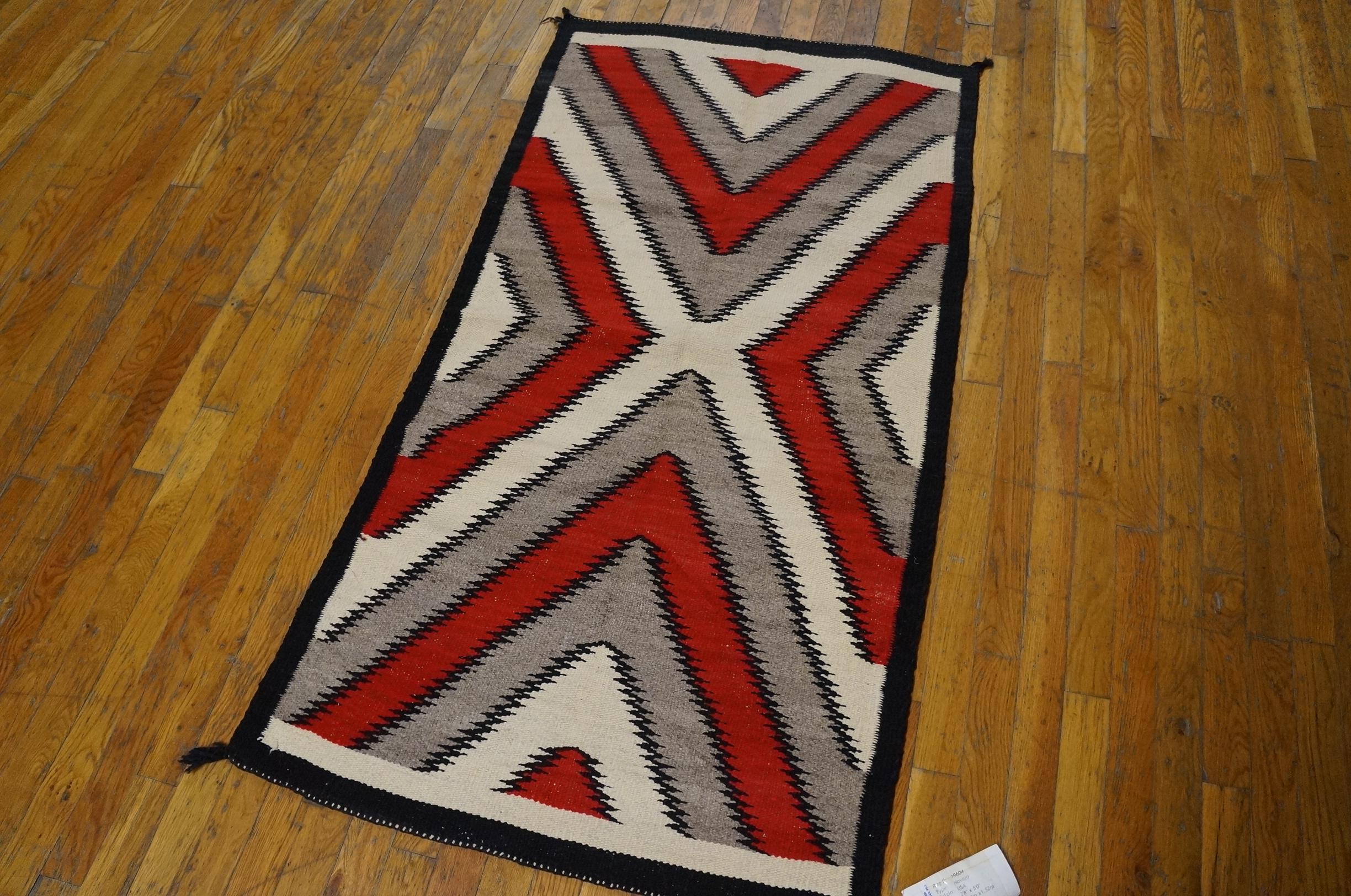 Laine Tapis Navajo américain des années 1930 ( 2'8