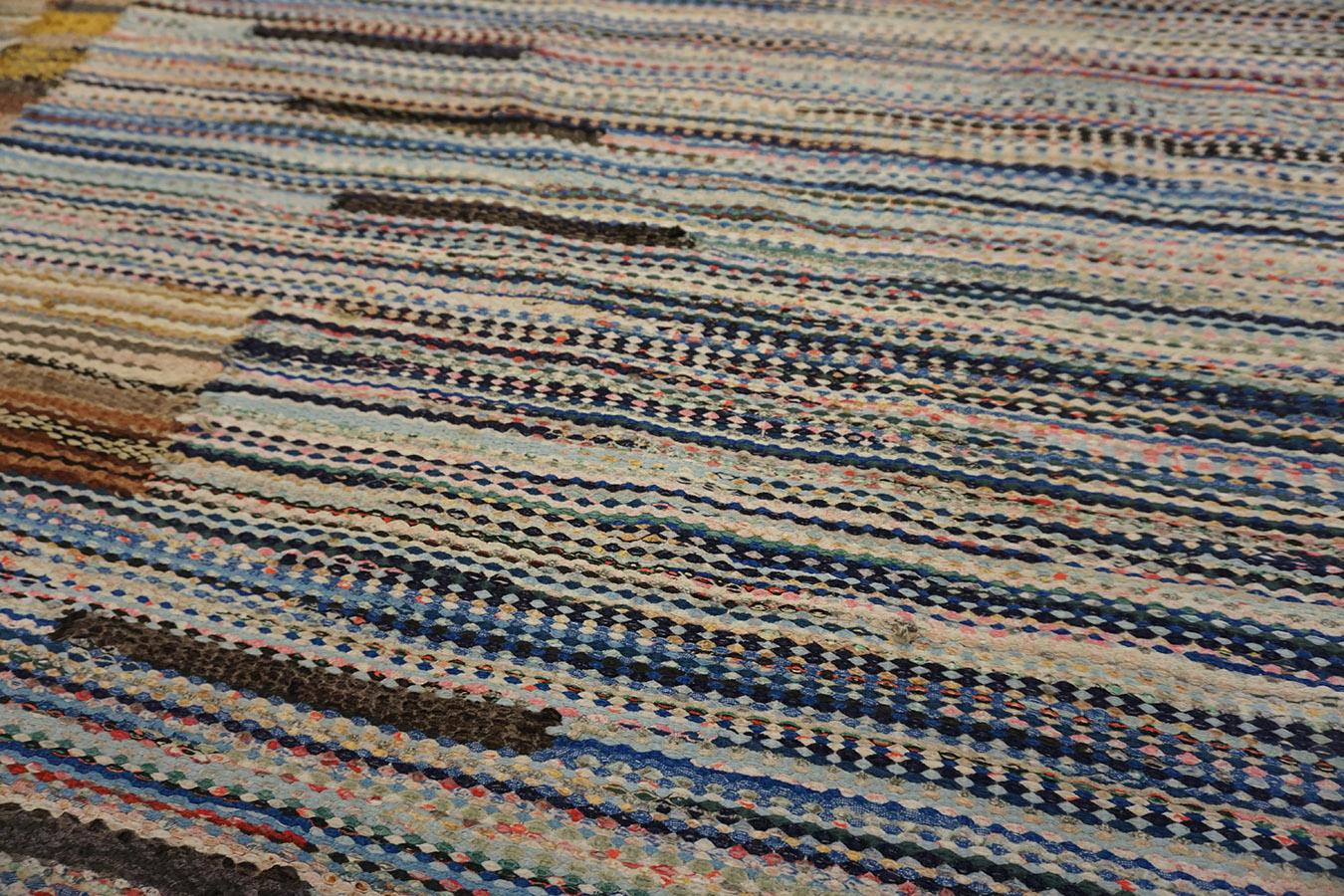 1930s American Rag Rug 6' 4