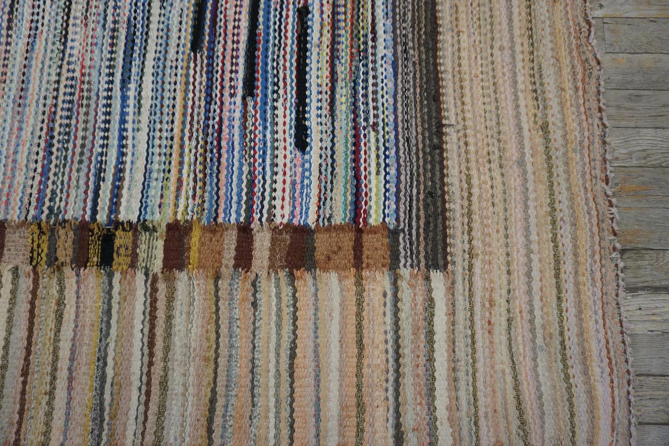 1930s American Rag Rug 6' 4