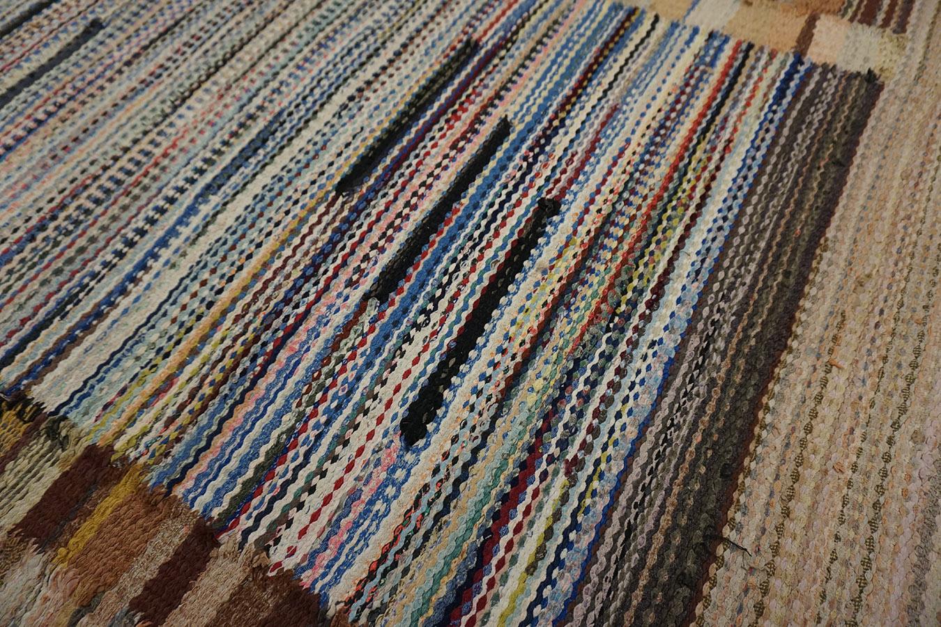 1930s American Rag Rug 6' 4