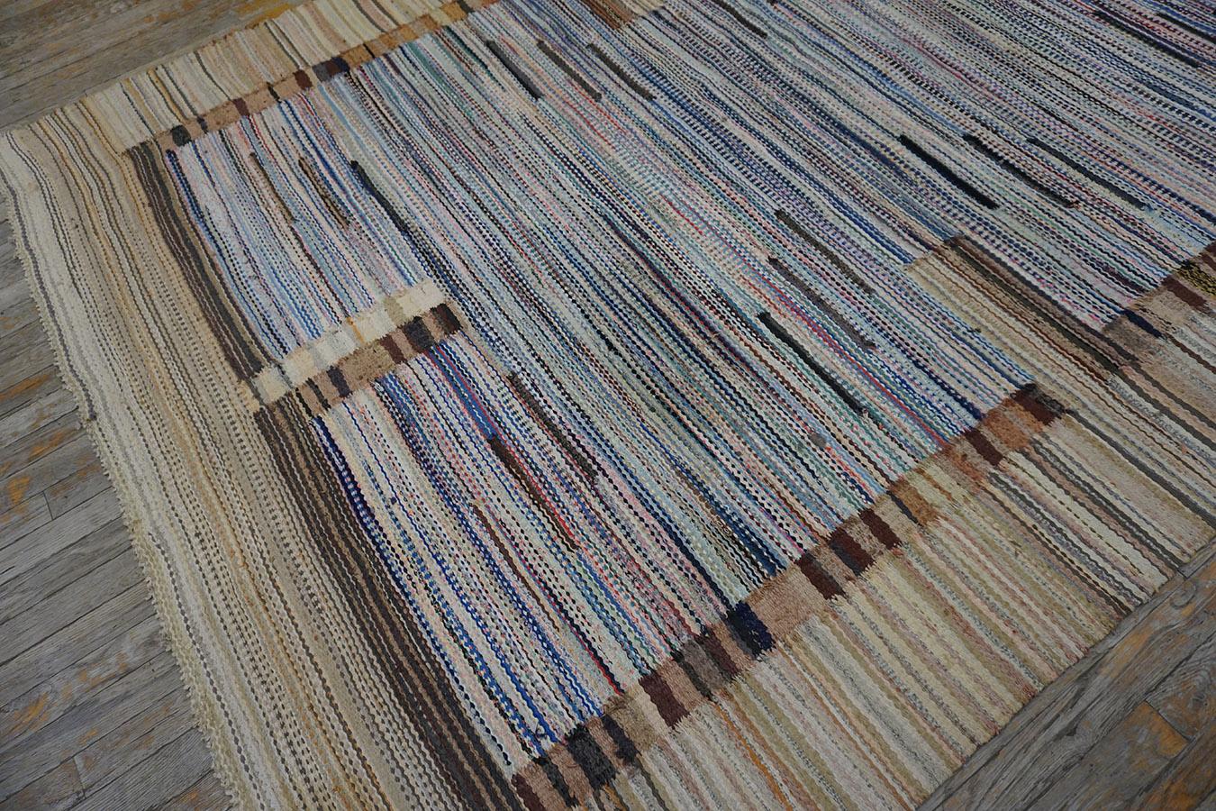 1930s American Rag Rug 6' 4