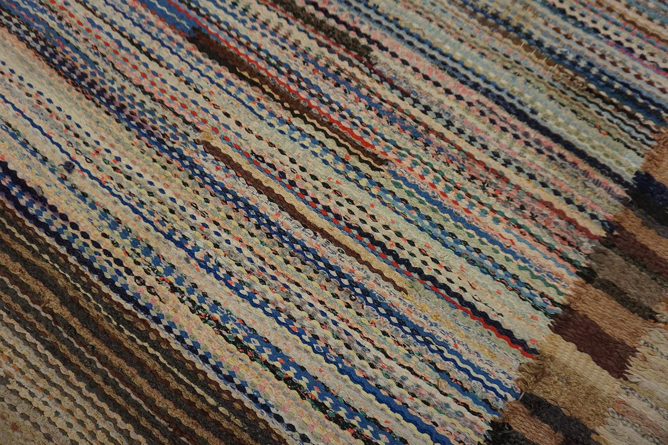 1930s American Rag Rug 6' 4