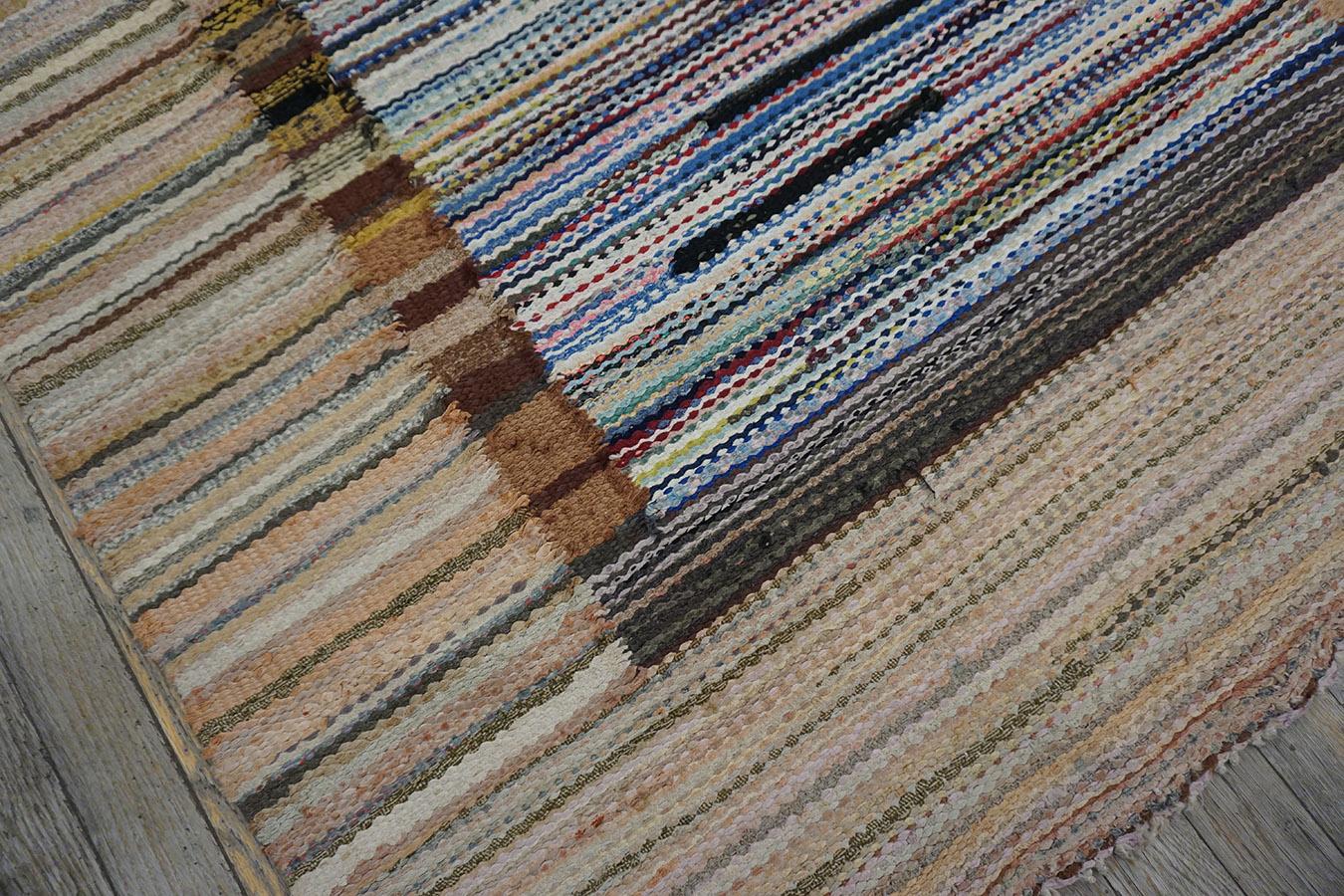 1930s American Rag Rug 6' 4