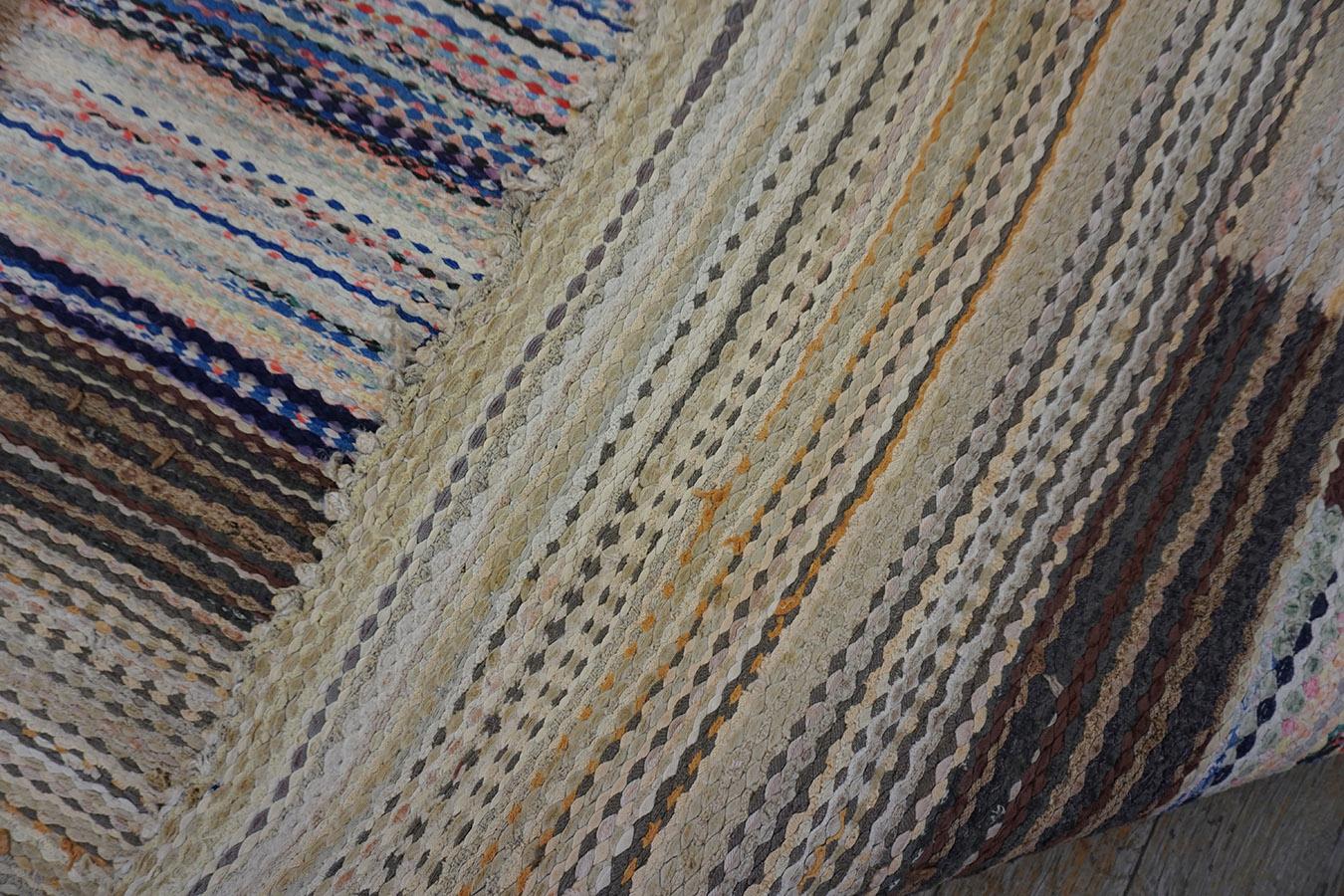 1930s American Rag Rug 6' 4
