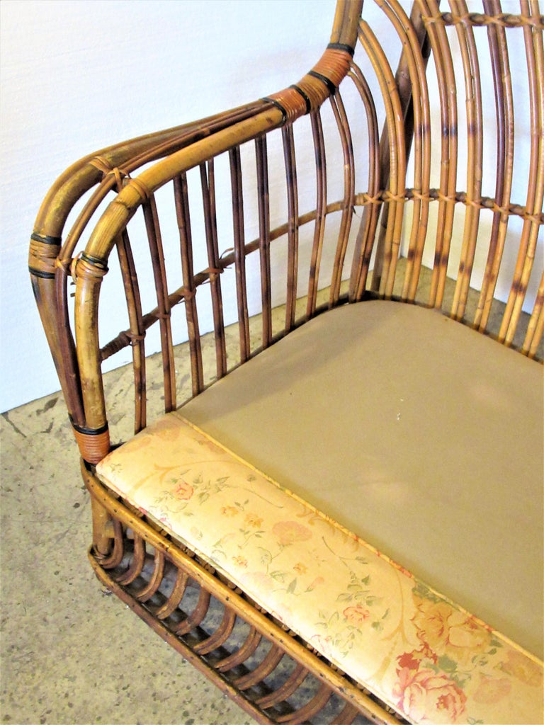 Antique American Stick Wicker Rattan Sofa at 1stDibs stick sofa