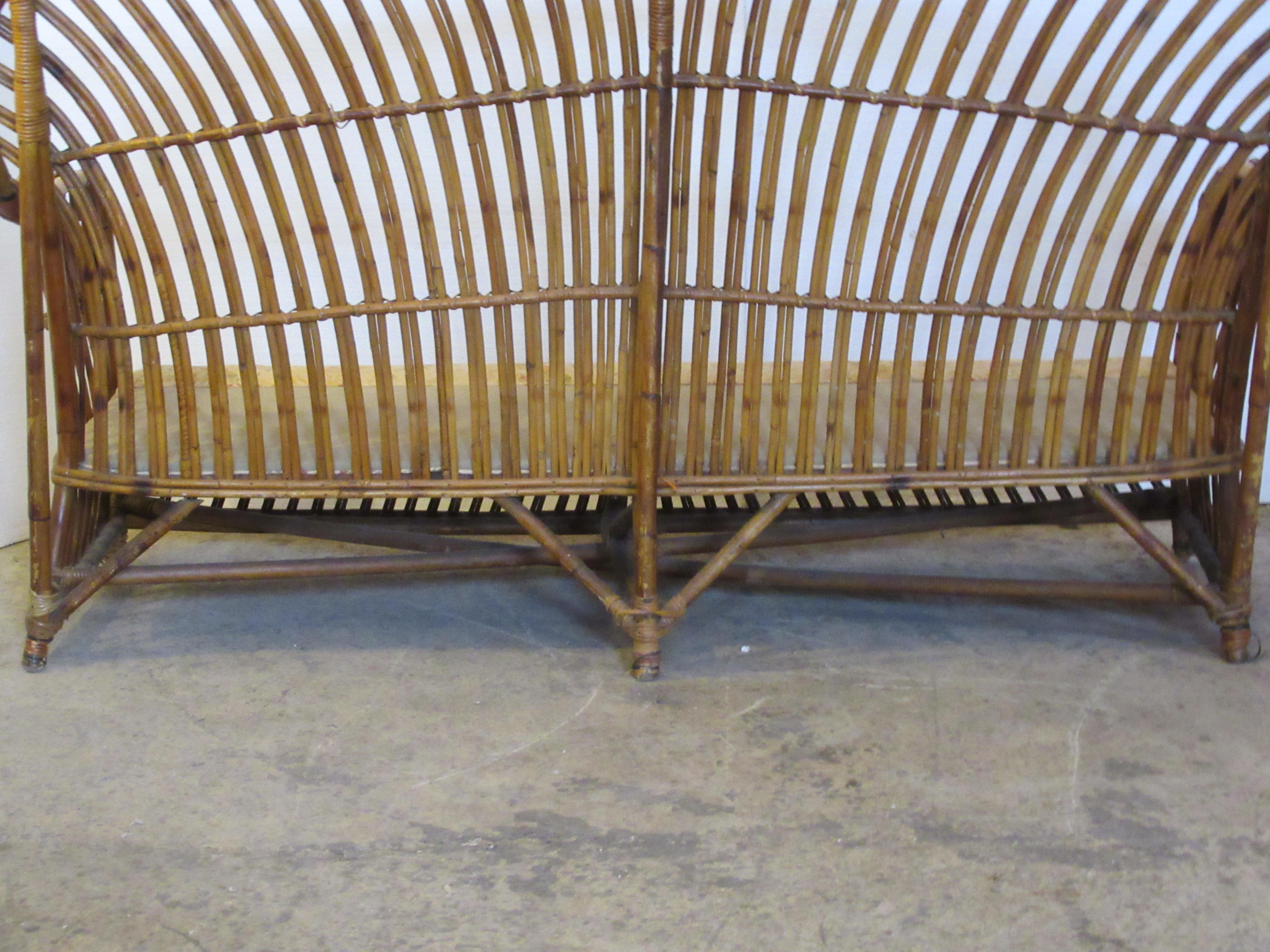 antique cane sofa