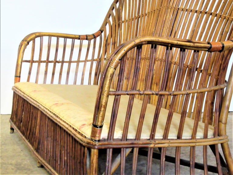 Antique American Stick Wicker Rattan Sofa at 1stDibs stick sofa
