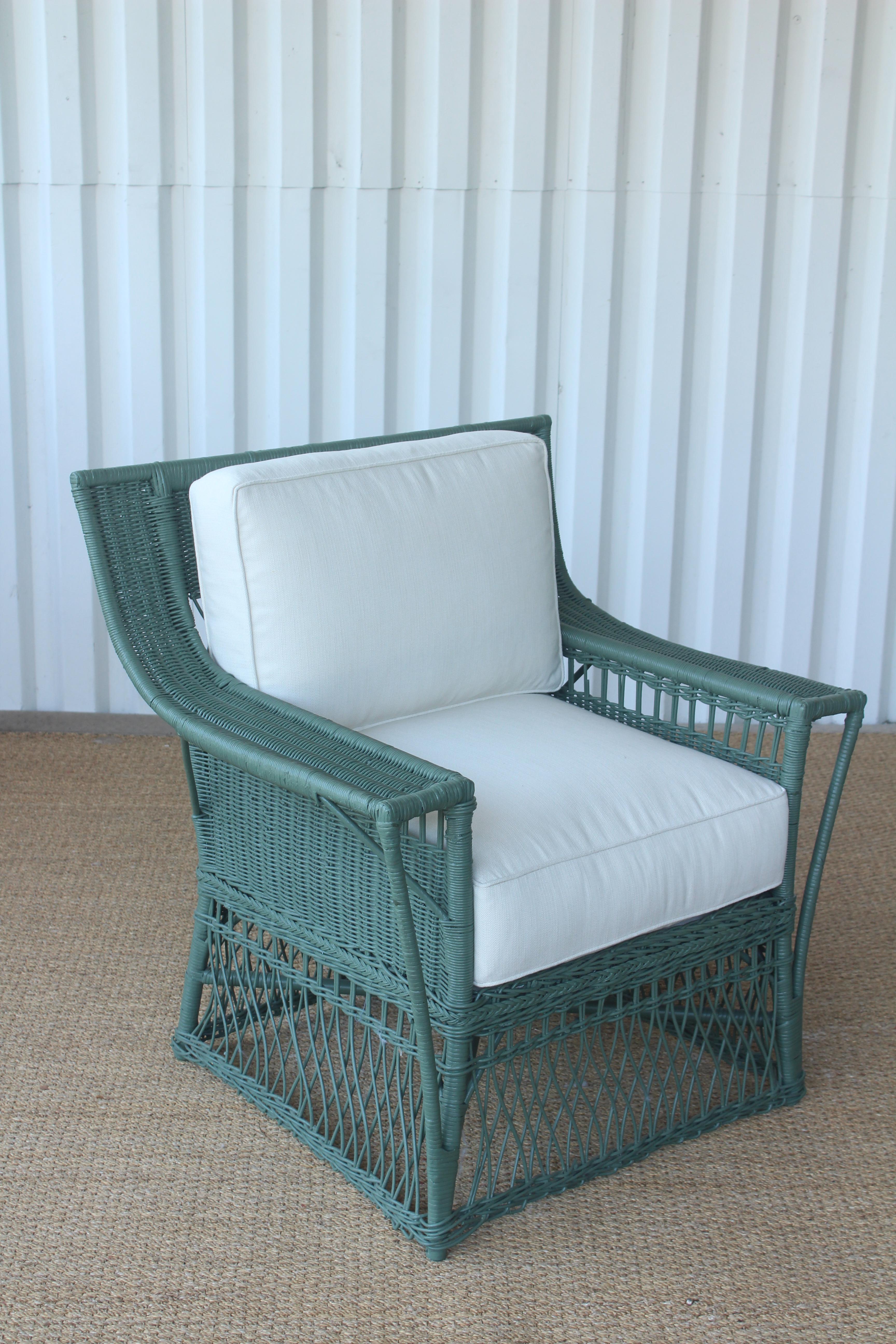 1930s American Wicker Lounge Chair 1