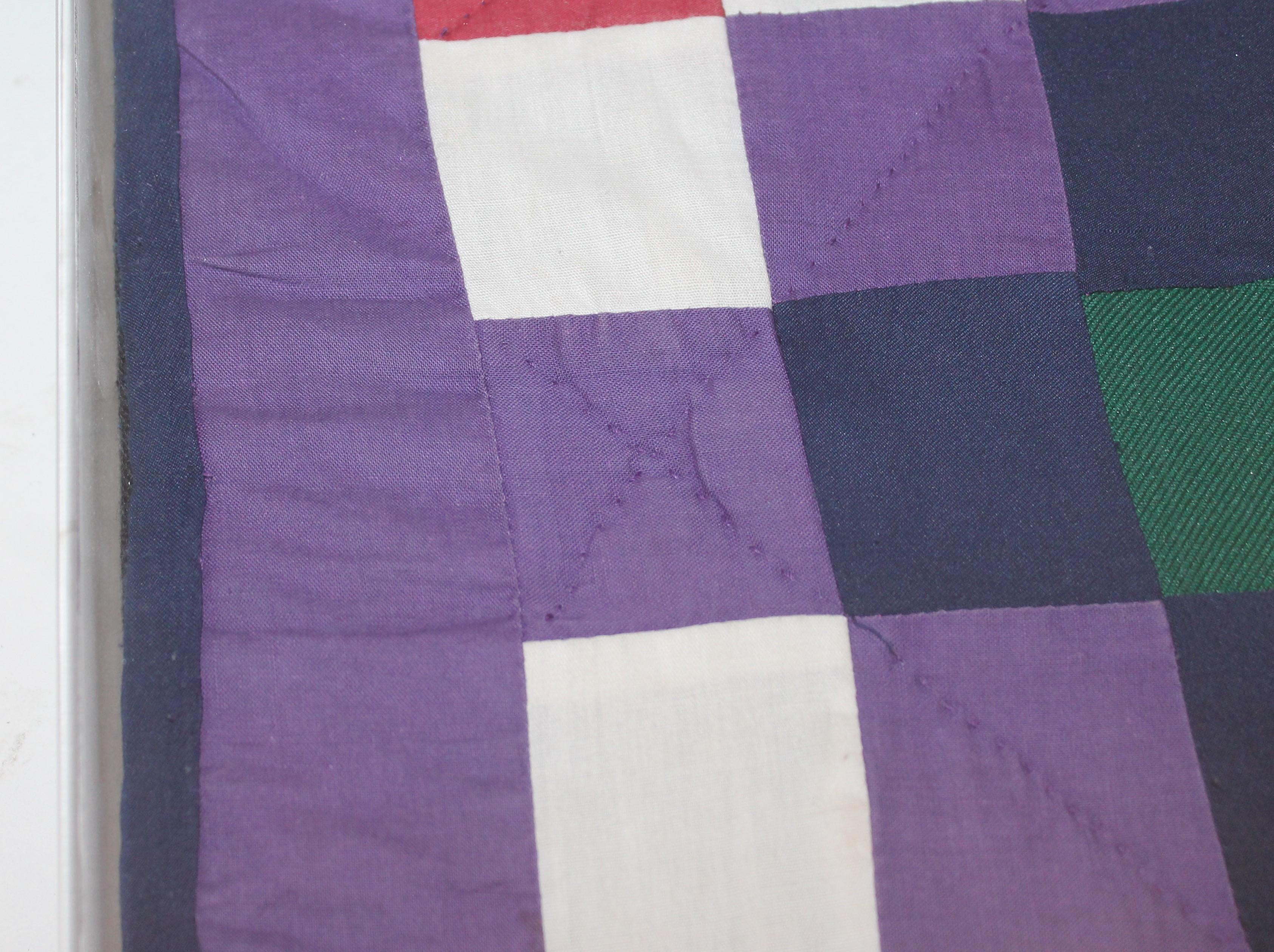 1930s Amish Doll Quilt from Lanc., Pennsylvania, One-Patch For Sale 2