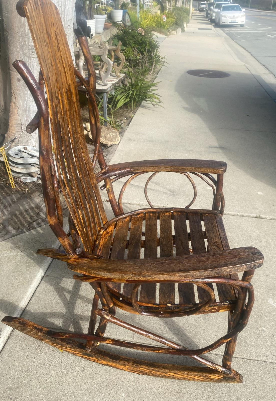 Adirondack 1930s Amish Hickory and Bentwood Rockers