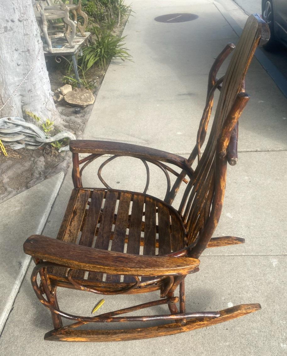 American 1930s Amish Hickory and Bentwood Rockers