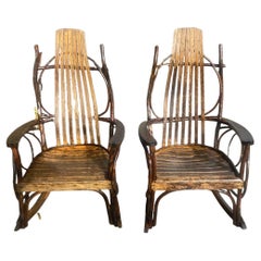 1930er Jahre Amish Hickory und Bentwood Rockers